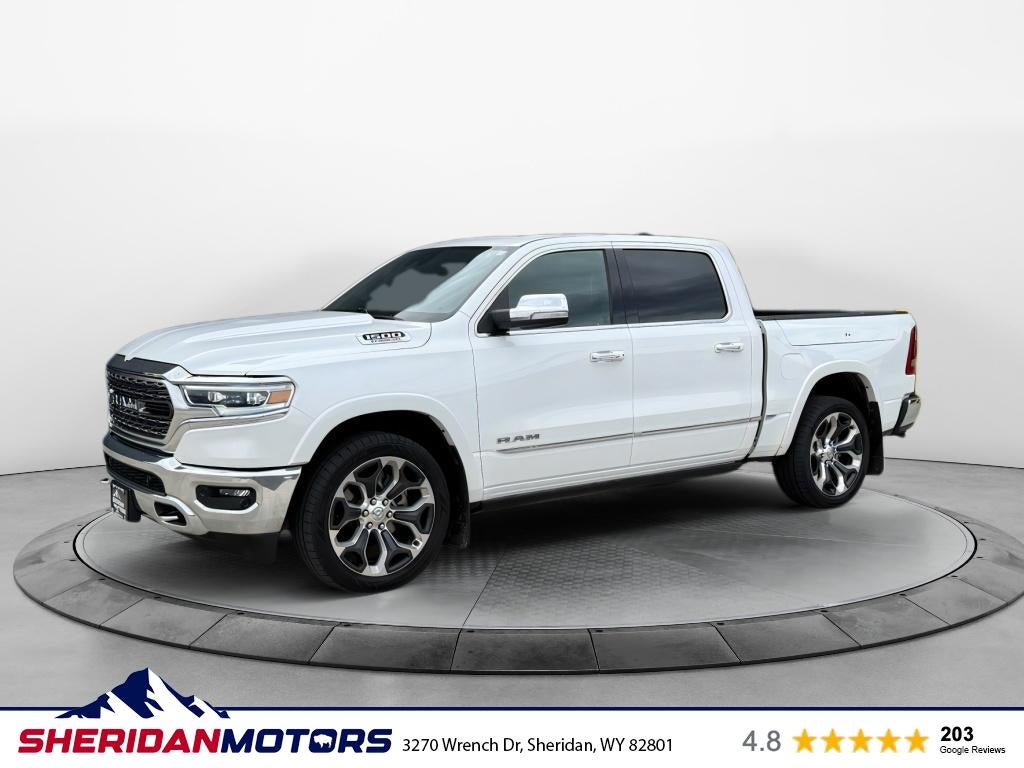 2021 RAM 1500 Limited in White — front three-quarter view