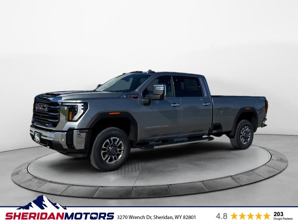 2026 GMC Sierra 2500 HD SLT in Sterling Metallic — front three-quarter view