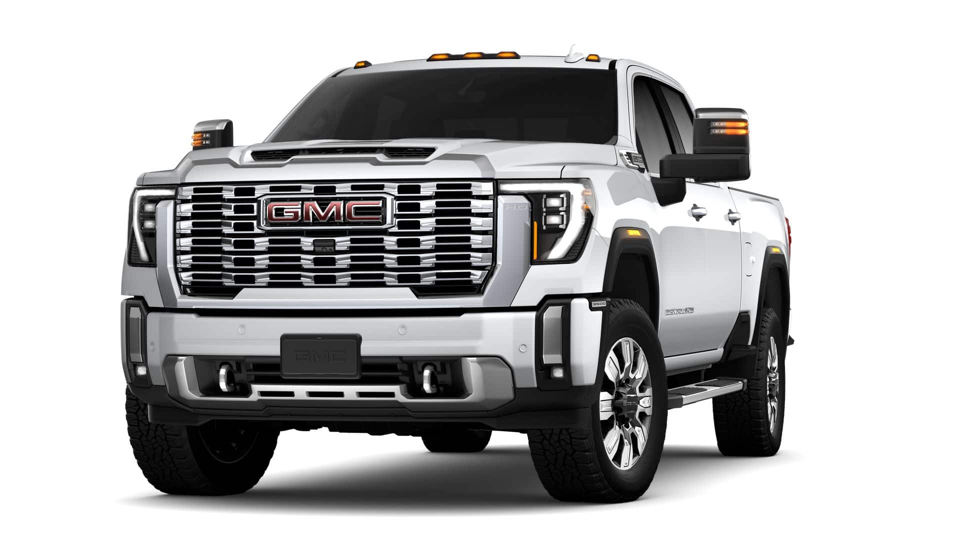 2026 GMC Sierra 3500 HD Denali in Summit White — front three-quarter view