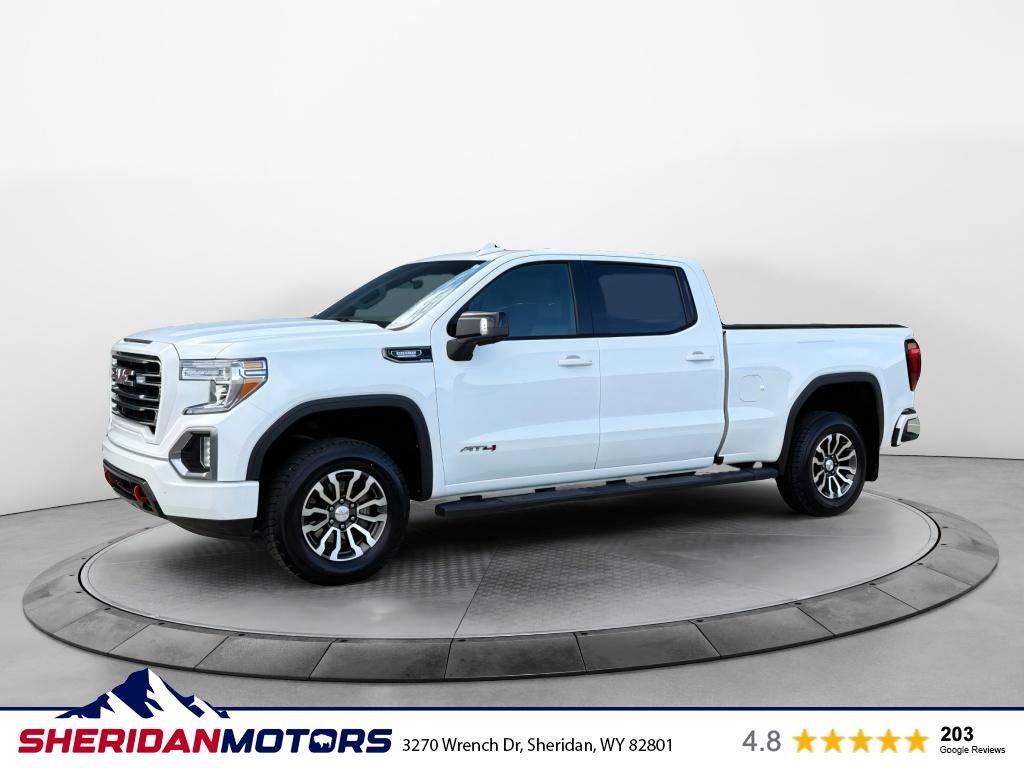 2020 GMC Sierra 1500 AT4 in Summit White — front three-quarter view