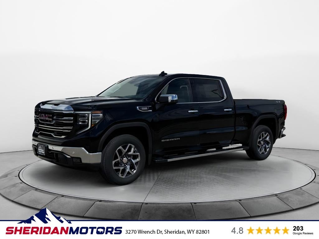 2026 GMC Sierra 1500 SLT in Onyx Black — front three-quarter view