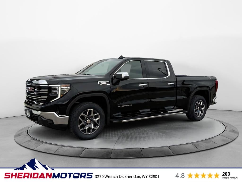 2026 GMC Sierra 1500 SLT in Onyx Black — front three-quarter view