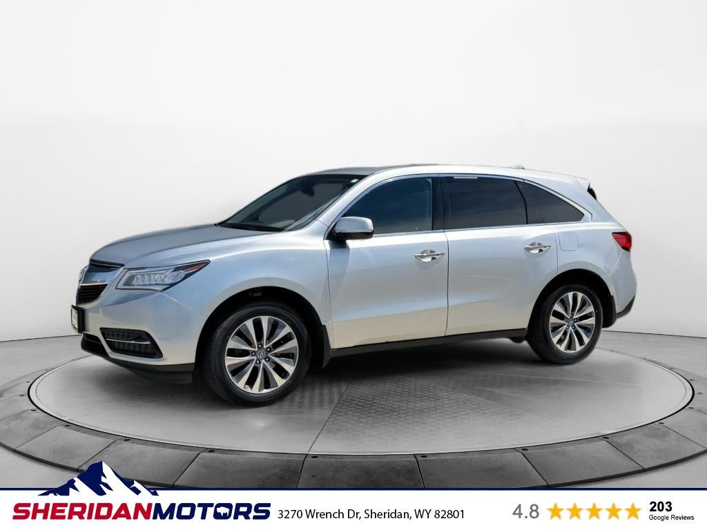 2014 Acura MDX Tech Pkg in Silver — front three-quarter view